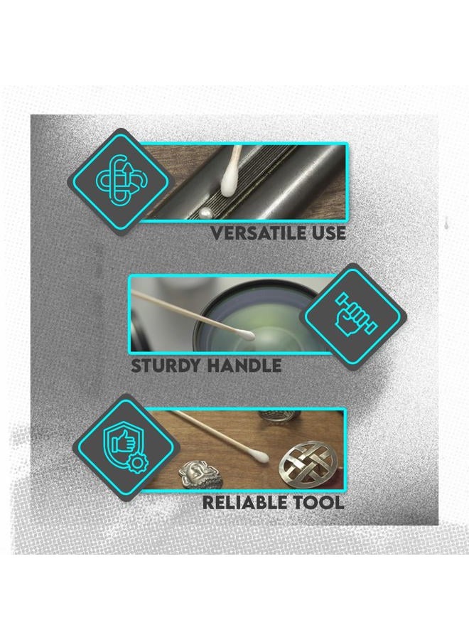 SE 6" Cotton Swabs with Wooden Handles (5 Pack of 100) - CS100-6-5 - Image 4