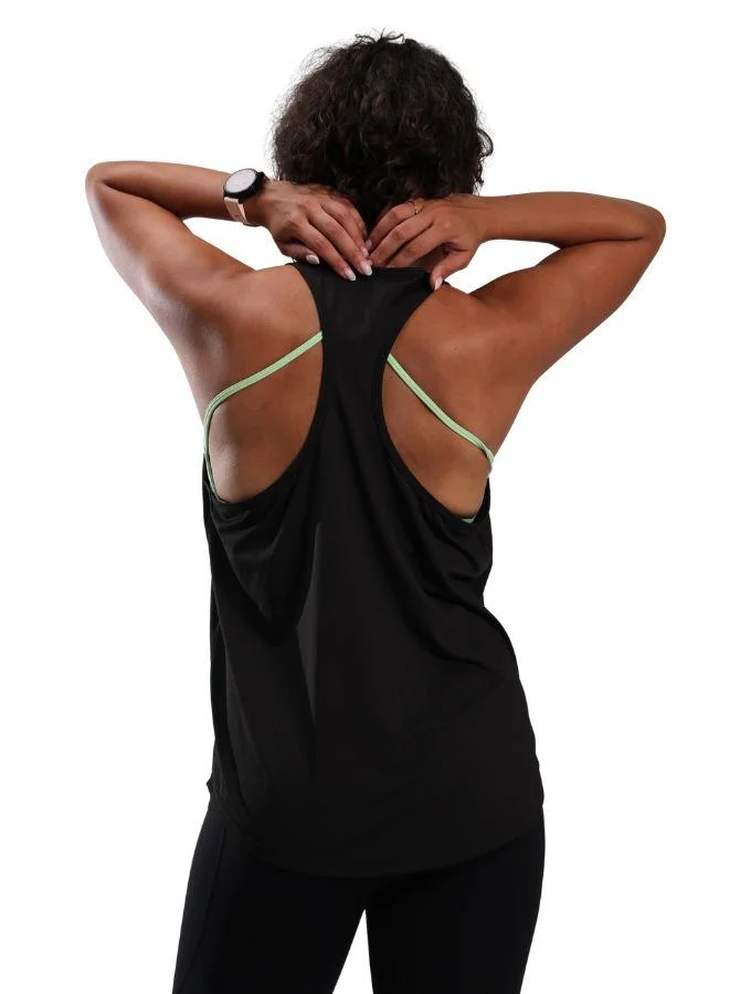Mohuki Black Active Singlet for Women | Best Price UAE