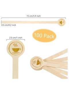 Oasisgalore 5.9inch Wooden Coffee Stirrers with Round Ends, 100 Count Disposable Stir Sticks for Coffee & Cocktails, Wooden Beverage Mixer with Smooth Ends, Drink Sticks  - Image 2