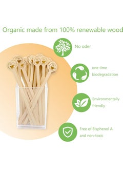 Oasisgalore 5.9inch Wooden Coffee Stirrers with Round Ends, 100 Count Disposable Stir Sticks for Coffee & Cocktails, Wooden Beverage Mixer with Smooth Ends, Drink Sticks  - Image 4