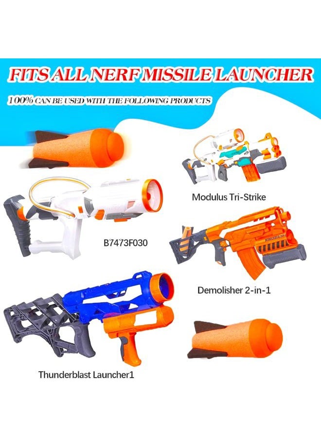 Ruibytree Mega Missile Refill for Nerf N-Strike Elite Series, 4Packs, Compatible Darts Mega Missile Refill Bullets Foam Rockets for Nerf Party - Image 2