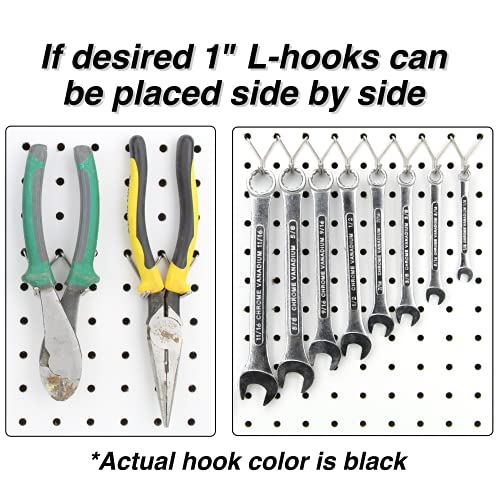Right Arrange Steel Pegboard Hooks 50-Pack 1" L Hook, Black - Will Not Fall Out, Fits Any Peg Board - Organize Tools, Accessories, Workbench, Garage Storage, Kitchen, Crafts, Jewelry, Retail - Image 5