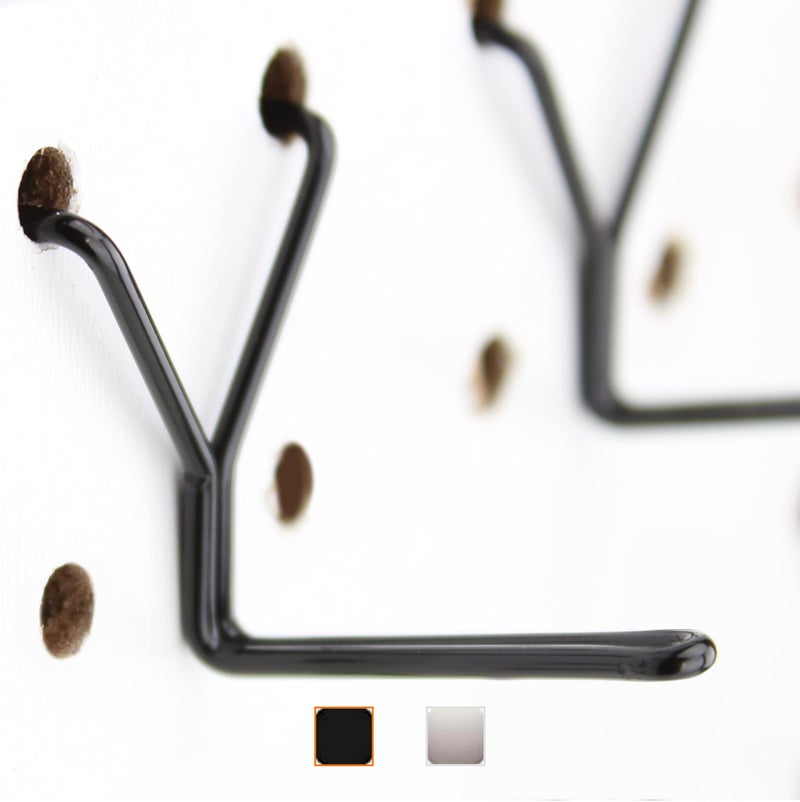 Right Arrange Steel Pegboard Hooks 50-Pack 1" L Hook, Black - Will Not Fall Out, Fits Any Peg Board - Organize Tools, Accessories, Workbench, Garage Storage, Kitchen, Crafts, Jewelry, Retail - Image 1