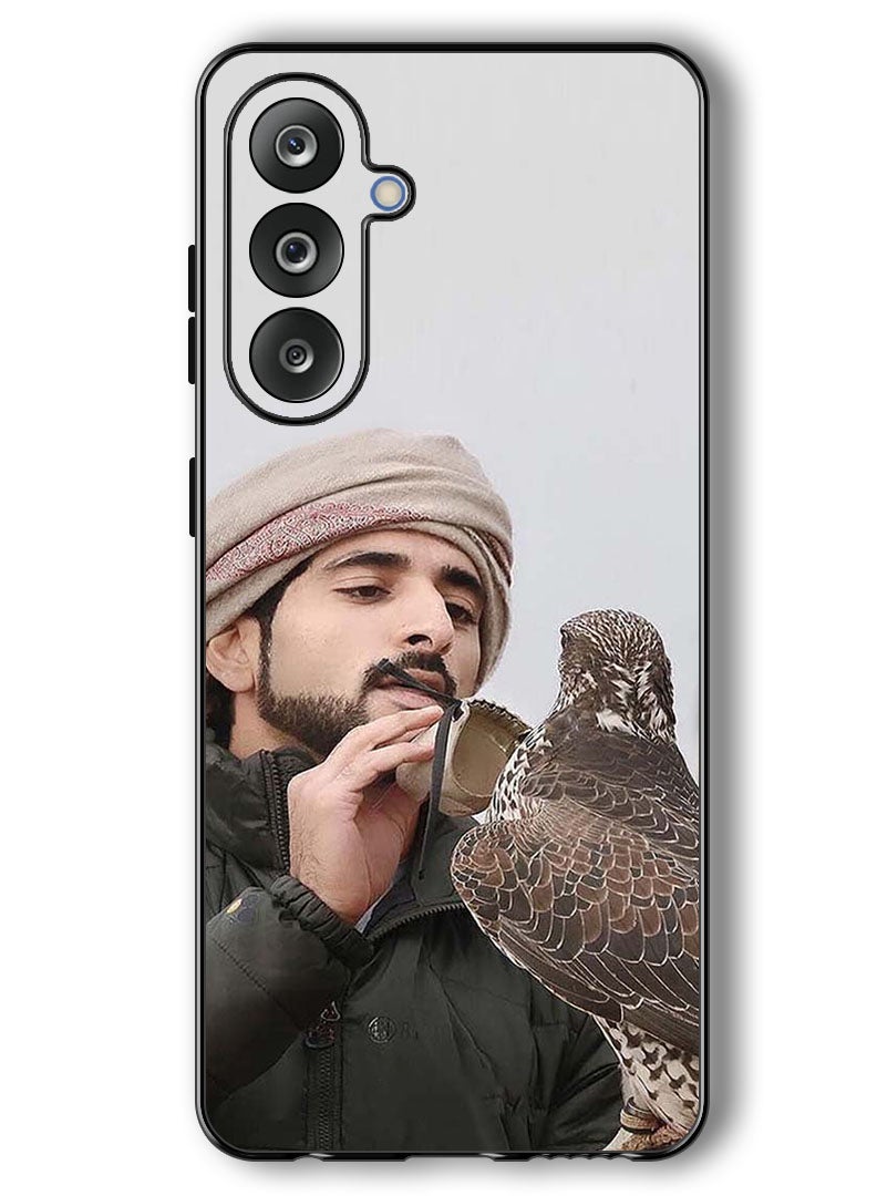 Theodor Case Compatible with Samsung Galaxy F36/ M36 6.7 Inch Protection Shockproof Bumper Cover Sheikh Hamdan Loving His Eagle - Image 1