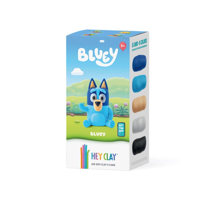 Hey Clay Bluey Bluey Air-Dry Clay Cans Set (74 g, 5 Cans) - Image 1
