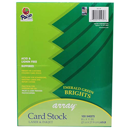 Pacon Card Stock, Emerald Green, 8-1/2" x 11", 100 Sheets - Image 3