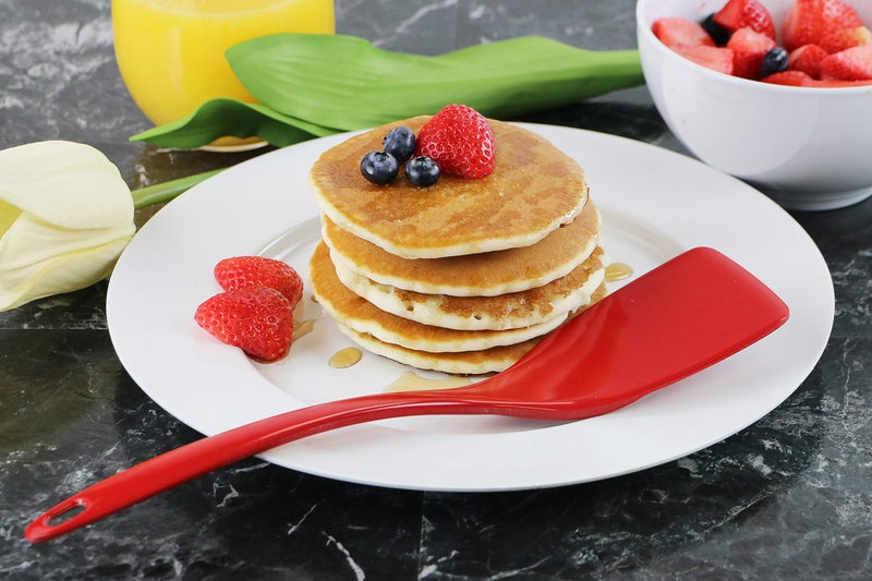 Reston Lloyd 100% Melamine Kitchen Utensil Set, Non Scratching Ladle, Spoon, Slotted Spoon & Spatula, Easy To Hold, Set of 4, Red - Image 5