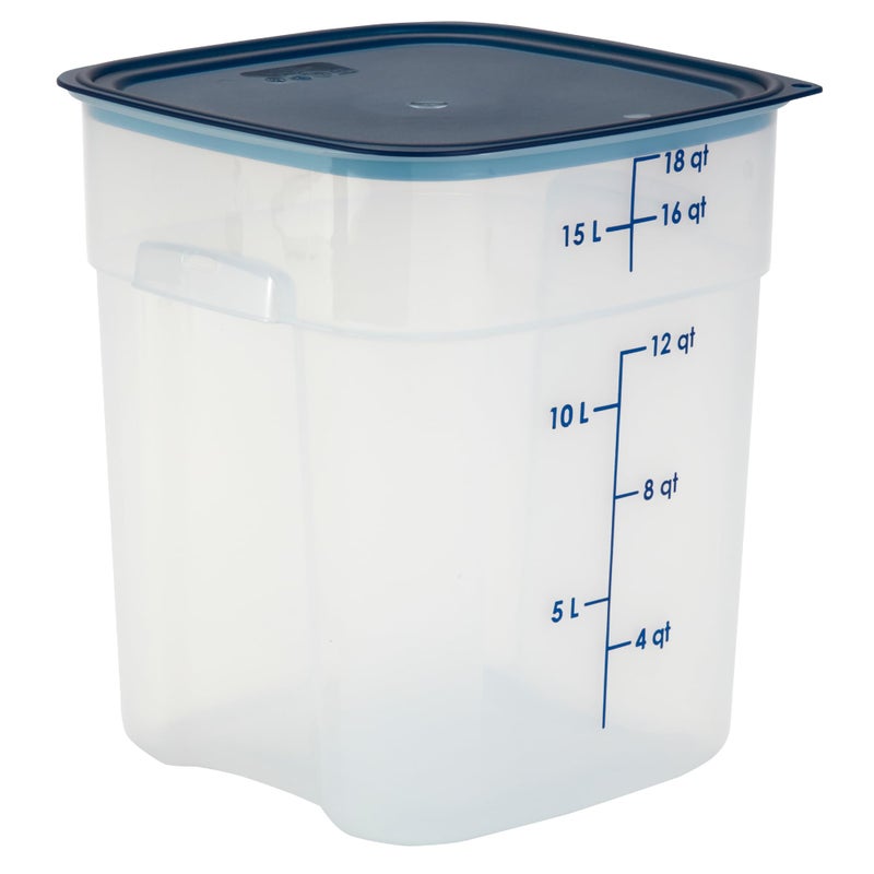 Cambro FreshPro 18 Quart (QT) Food Storage Container with Lid (Restaurant Grade) - for Food Prep, Commercial Kitchen, Pet and Dog Food Container (Translucent) - Image 1