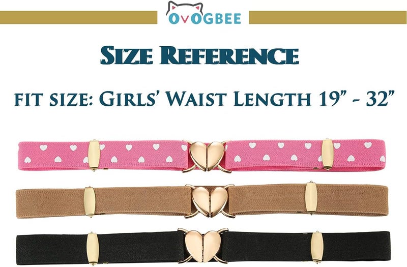 OVOGBEE Store 3 Pack Elastic Belts for Kids Adjustable Boys Girls Stretch Belt - Image 2