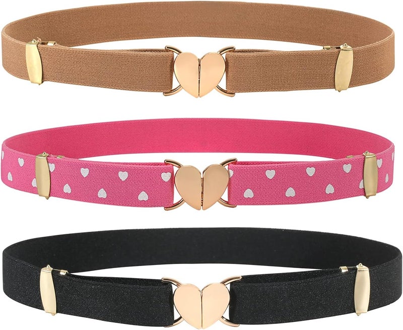 OVOGBEE Store 3 Pack Elastic Belts for Kids Adjustable Boys Girls Stretch Belt - Image 1
