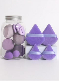 KHAJUL 14-Piece Makeup Sponge Set- Multi soft color Mini Makeup Sponge, Powder Puff Long Lasting Beauty Sponge Wet & Dry Use for Women (Purple)  - Image 2