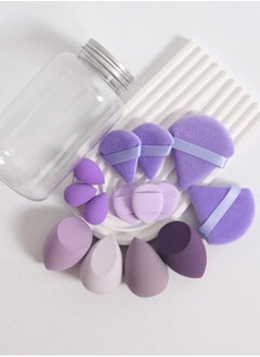 KHAJUL 14-Piece Makeup Sponge Set- Multi soft color Mini Makeup Sponge, Powder Puff Long Lasting Beauty Sponge Wet & Dry Use for Women (Purple)  - Image 5