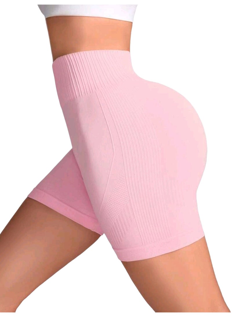 Sweet Cathy Biker Shorts Seamless High Waist Scrunch Butt Sports Tummy Control Butt Lift Stretchable Tights Waist Compression Fitness Gym for Women - Image 3