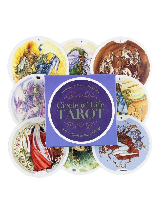 NIBEMINENT The Circle of Life Tarot Deck - 78 Cards - Arcana Cards - Special Edition - English Version - Visual Presentation - Prophecy Edition - Toy Game Set  - Image 3