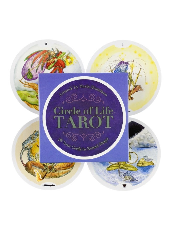 NIBEMINENT The Circle of Life Tarot Deck - 78 Cards - Arcana Cards - Special Edition - English Version - Visual Presentation - Prophecy Edition - Toy Game Set  - Image 1