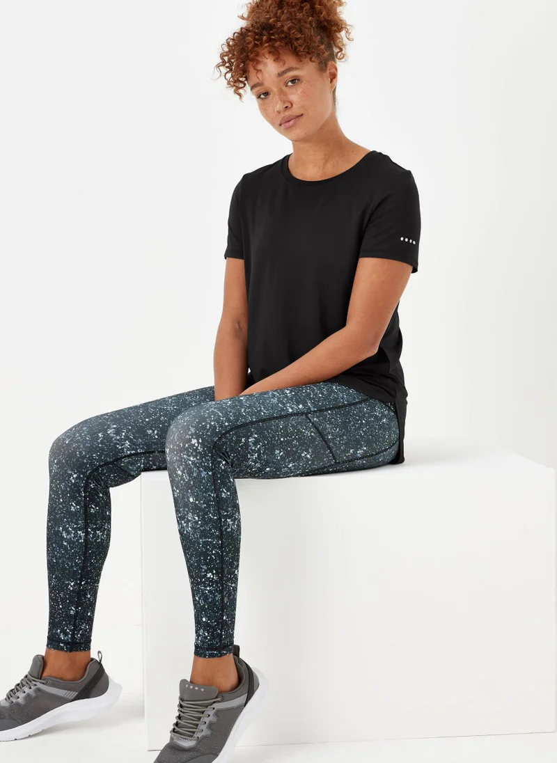 Matalan Souluxe Black Longline Sports T-Shirt