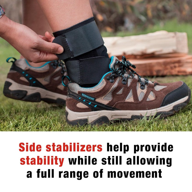 ACE Deluxe Adjustable Ankle Stabilizer - Firm Support for Ankle Sprains, Black - Image 3