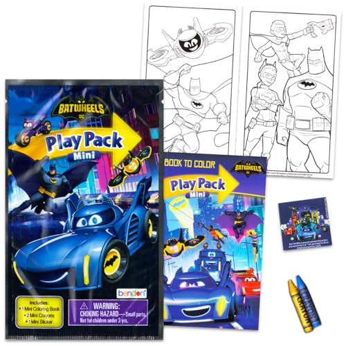 DC Comics Batwheels Mini Party Favors Set for Kids Bundle with 24 Batwheels Mini Activity Book Play Packs with Coloring Pages Stickers - Image 5
