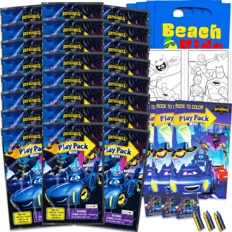 DC Comics Batwheels Mini Party Favors Set for Kids Bundle with 24 Batwheels Mini Activity Book Play Packs with Coloring Pages Stickers - Image 3