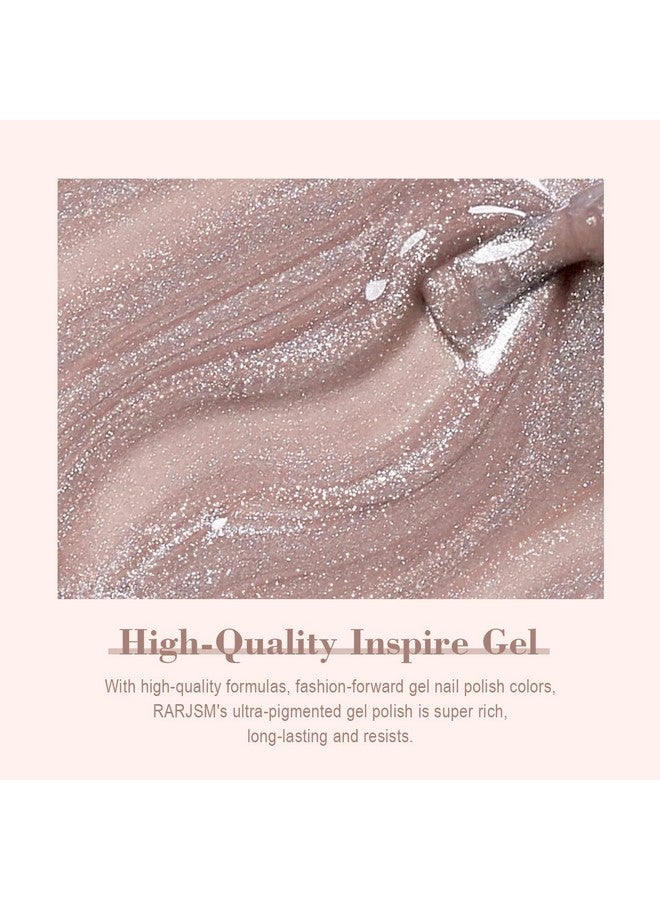 RARJSM Cat Eye Gel Nail Polish Purple Nude Gray Silver Glitter 15Ml 9D Cateye Galaxy Universal Shimmer Velvet Ice Gel Polish Single Bottle With Magnetic Stick Uv Led Curing Require Soak Off Home Salon - Image 4