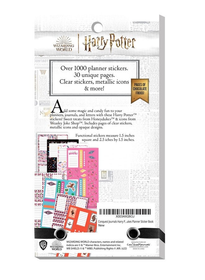 Conquest Journals Harry Potter Honeydukes Sticker Book for Planners, Journals and Projects, 30 Pages, Over 1,000 Stickers for All Your Magical and Muggle Tasks - Image 4