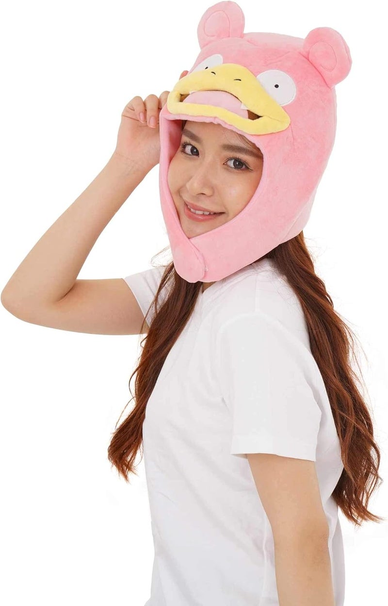 SAZAC Cozy, Warm Slowpoke Kigurumi Hat with Ear Flaps Pokemon Beanie for Adults, Luxurious Novelty Hat for Halloween & Cosplay - Premium Anime Cap - Image 3