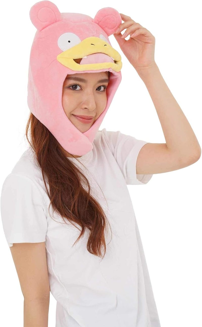 SAZAC Cozy, Warm Slowpoke Kigurumi Hat with Ear Flaps Pokemon Beanie for Adults, Luxurious Novelty Hat for Halloween & Cosplay - Premium Anime Cap - Image 4