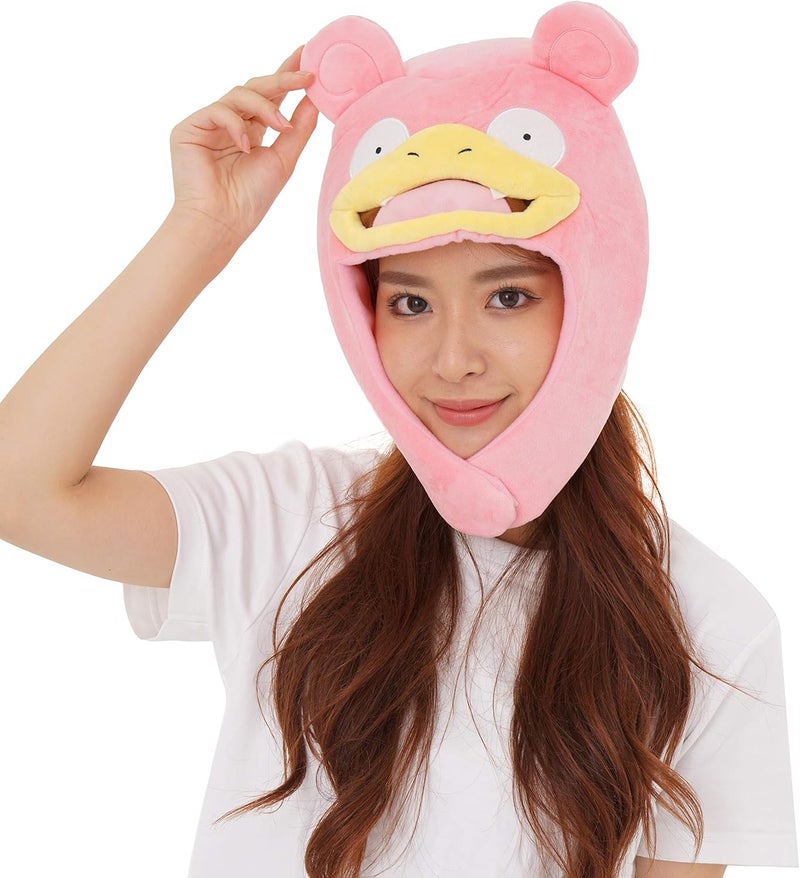 SAZAC Cozy, Warm Slowpoke Kigurumi Hat with Ear Flaps Pokemon Beanie for Adults, Luxurious Novelty Hat for Halloween & Cosplay - Premium Anime Cap - Image 1