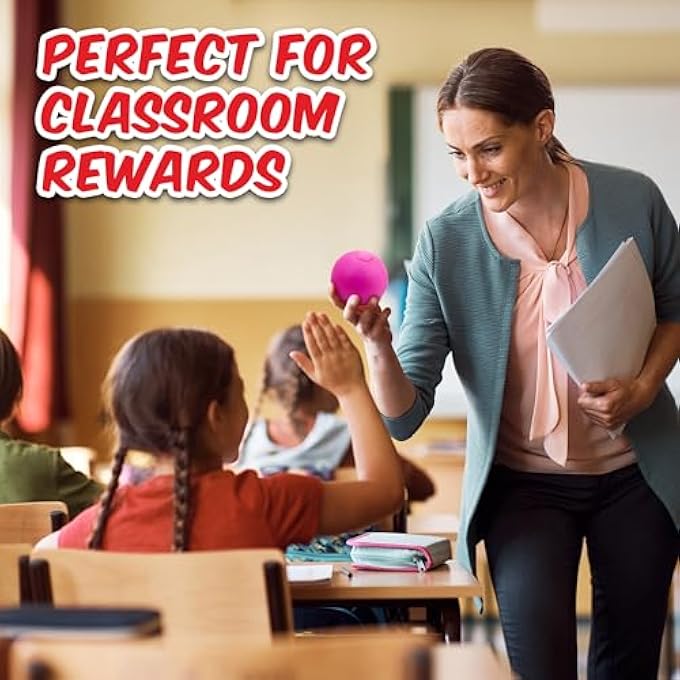 Playbees Sensory Bounce Ball - 4 Pack - 2 Inch - Stress Reliever, Fidget Toys - Assorted Colorful Bouncy Balls for Kids and Adults - Party Favors, Bag Stuffers - Relaxation, Stress Relief, Fun Play - Image 4