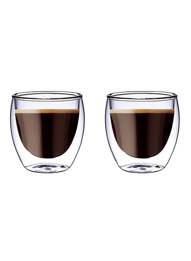 2-Piece Double Wall Glass Tumbler 100ML  - Image 1