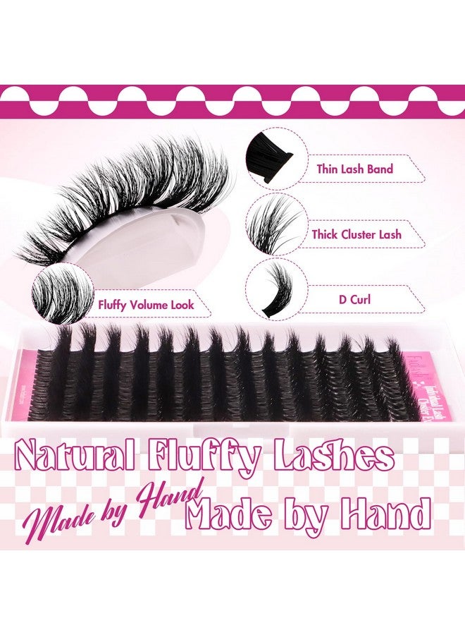 FADLASH Lash Clusters 100D Fluffy Eyelash Clusters 12-18mm Individual Lashes Cluster Eyelash Extensions 3D Effect Wispy Thick Lash Extension Clusters (100D-0.07-D, 12-18mm) - Image 4