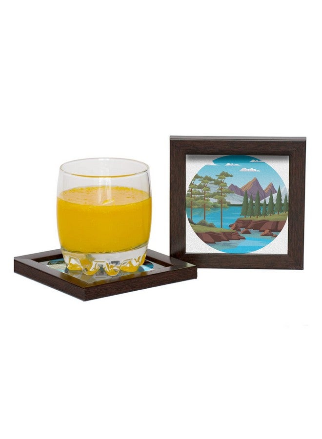 Paper Plane Design Tea Coffee Coaster Set Wooden Decorative Coasters Set. Home and Office Wooden Coasters Design 276 - Image 3