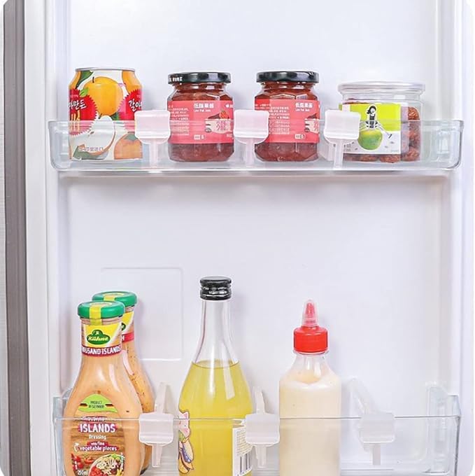 GNOLY GNOLY Refrigerator Telescopic Expandable Partition Clip Internal Drawer Shelf Divider Clip Expandable Fridge Drawers Storage Partition Clips Storage Organizer - Image 2