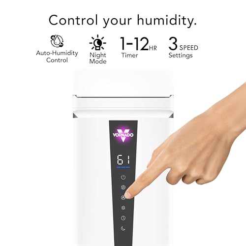 Vornado MISTIC 8 Whole Room Ultrasonic Humidifier, Top-Fill, Aromatherapy, 2-Gallon Tank, 3-Gallon Output, Warm or Cool Mist Humidifier, Automatic Humidity Control, Included Scent Pads - Image 5