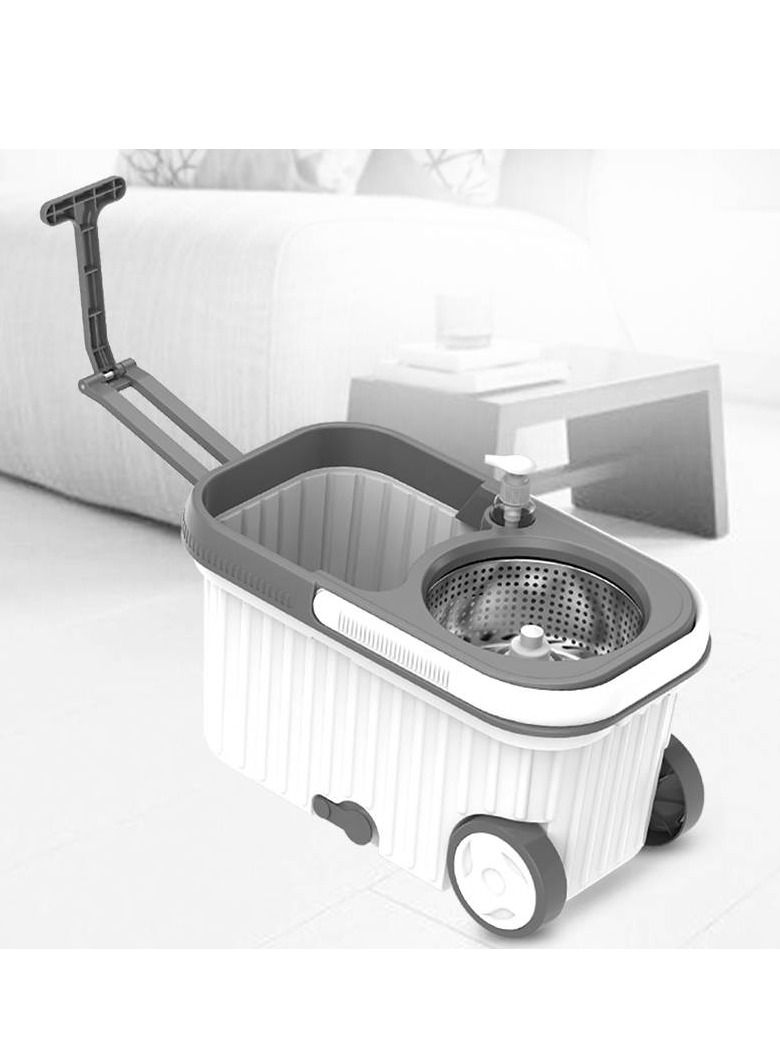 Cordova Spin floor mop with wheels set for professional home floor cleaning with 4 washable pads - Image 3