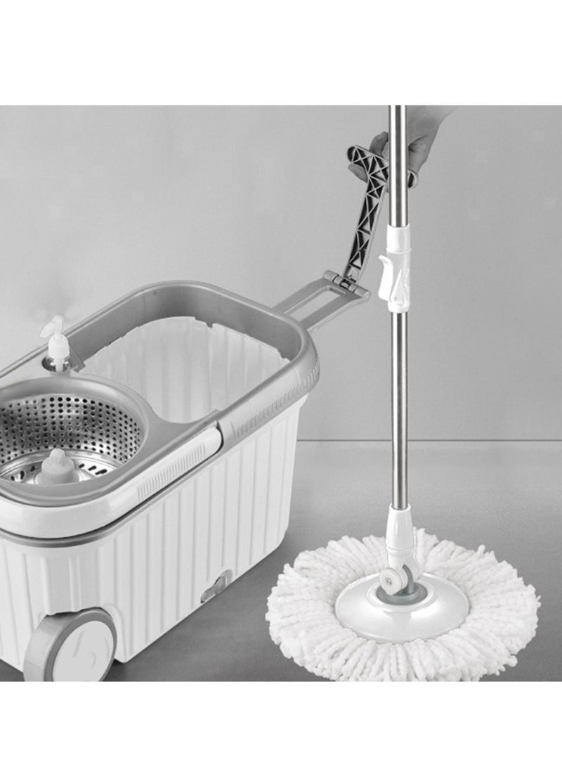 Cordova Spin floor mop with wheels set for professional home floor cleaning with 4 washable pads - Image 2