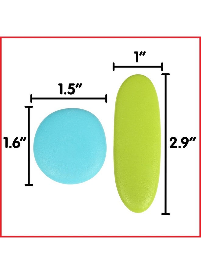Rainbow Pebbles edxeducation - 13229 Rainbow Pebbles - Junior - Earth Colors - Mini Jar - Ages 18M+ - Sorting and Stacking Stones - Early Math Manipulative for Children - First Counting and Construction Toy - Image 2