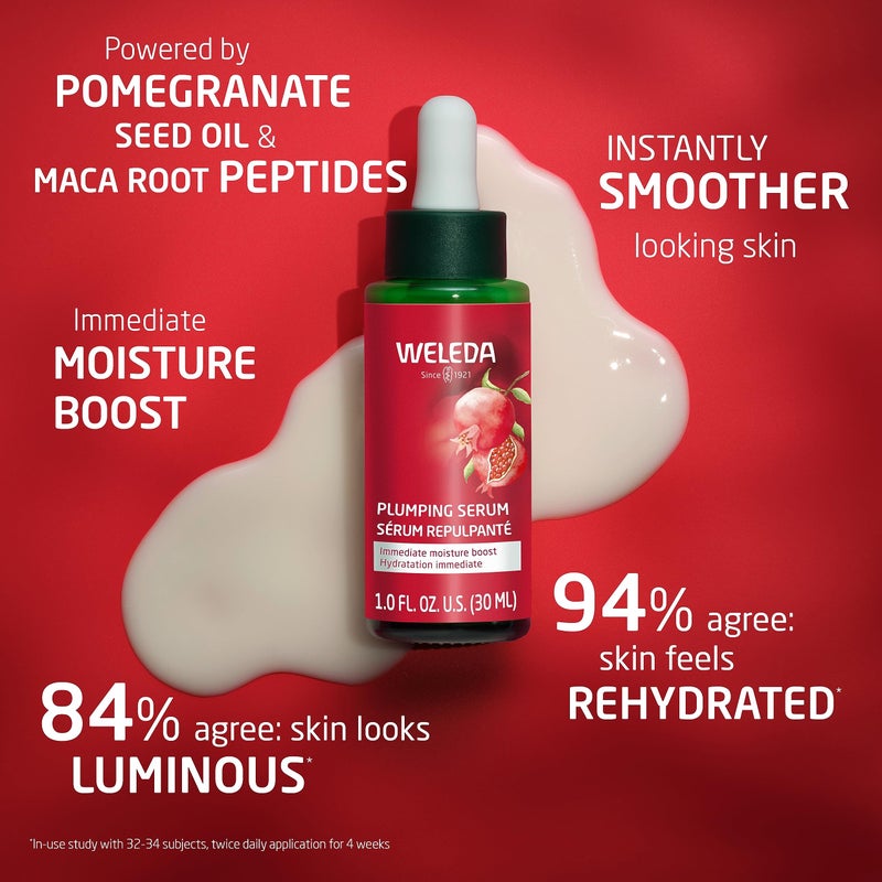 Weleda Face Care Plumping Serum, Plant Rich Serum with Peptides from Pomegranate and Maca Root - Image 2