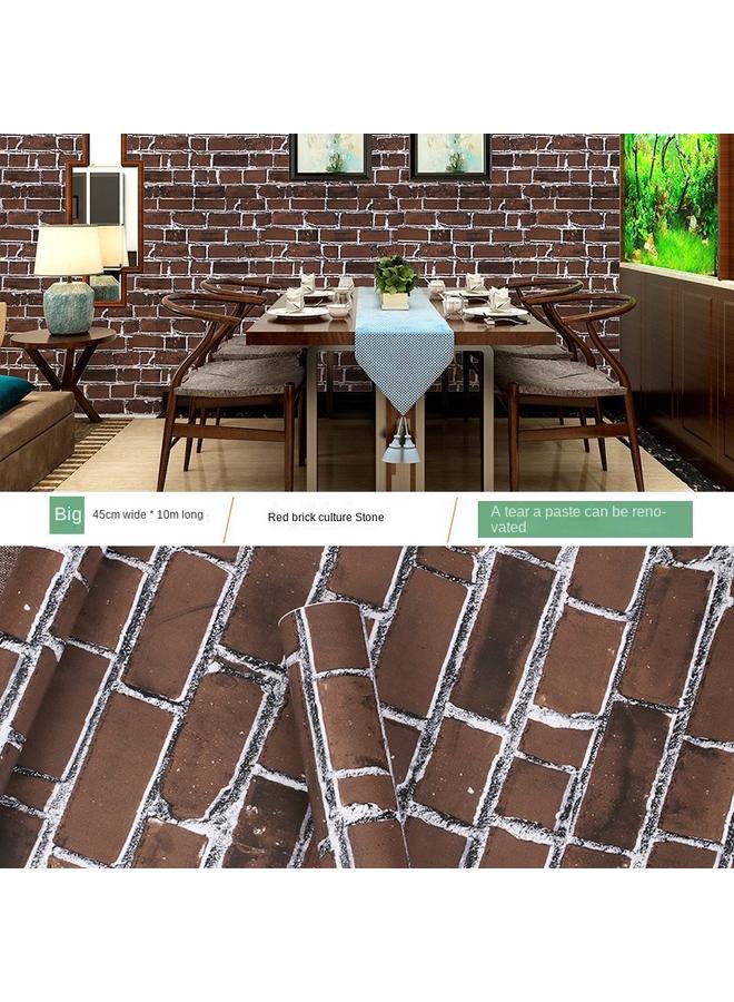 Bluejw Hotel Wallpaper Self-adhesive Waterproof Moisture-proof Bedroom Barber Shop Clothing Store Vintage Wallpaper Stickers New Store Wall Stickers - Image 2