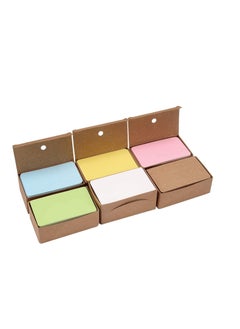 SYOSI 6 Colors Blank Kraft Paper Cards, Assorted Pastel Colours (89 x 52mm) - 600 Pieces  - Image 1