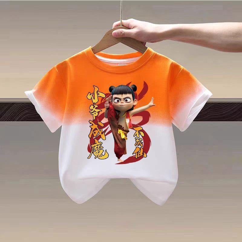 Boys' T-Shirt Short-Sleeved Arrival All-Match Summer Big Kids Nezha Western Style Loose Children'S Street-Fried Summer Fashion T - Image 5
