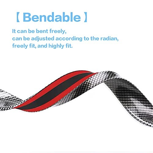 Banseko Car Trunk Spoiler Roof Lip Kit,3D PU Rear Trunk Lip or Roof Spoiler Sticker Bar with Carbon Fiber Pattern,Car Rear Spoiler Exterior Rear Spoiler Kit, Punch-Free Installation for Most Cars (Carbon) - Image 2