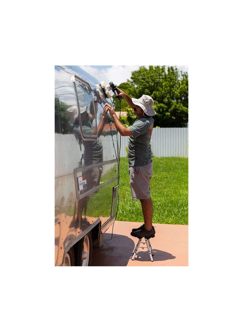 150KG Maximum Load 2 Step Stool Folding Ladder Anti Slip Safety Aluminum Platform - Image 4