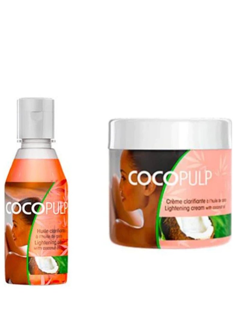 COCOPULP Set Lighten With Coconut Oil 50 ml + Cream300ml