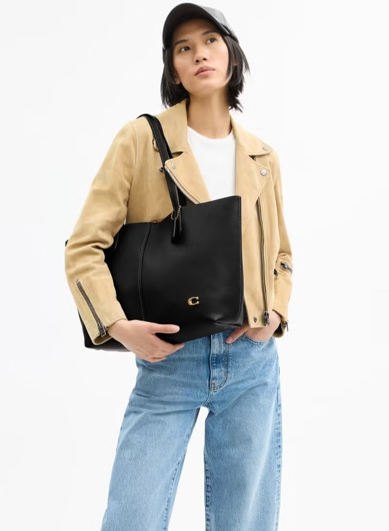 كوتش اوت ليت حقيبة توت نسائية من Coach، حقيبة كتف نسائية، حقيبة يد نسائية، حقيبة سفر نسائية، أسود - 43 سم - Image 2