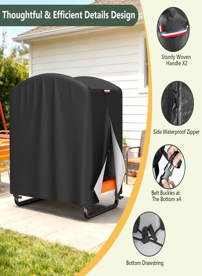 STARTWO Kids Trampoline Cover for 6FT Rectangle Toddler Trampoline, Heavy Duty 420D Oxford Fabric Waterproof Outdoor Trampoline Shade Cover UV Resistant Windproof Weatherproof with Zipper Bag - Image 4