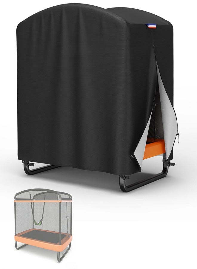STARTWO Kids Trampoline Cover for 6FT Rectangle Toddler Trampoline, Heavy Duty 420D Oxford Fabric Waterproof Outdoor Trampoline Shade Cover UV Resistant Windproof Weatherproof with Zipper Bag - Image 1