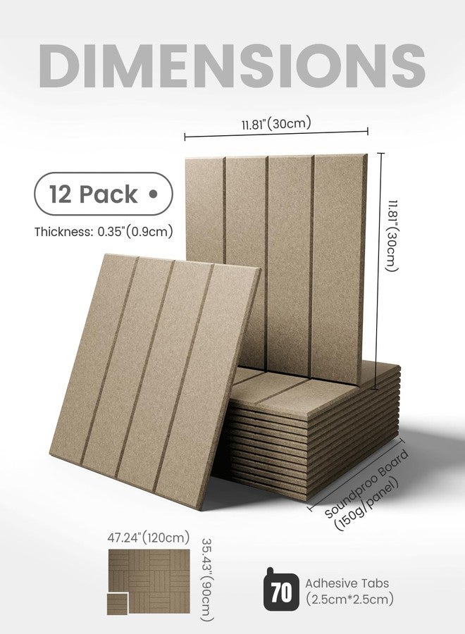 Fluxynara Large Felt Bulletin Board 48" x 36" Cork Board Alternative-12 Pack with 70 Safe Removable Adhesive Tabs, Cork Boards for Walls for Home Office Classroom Pin Board-Heavy Brown - Image 2