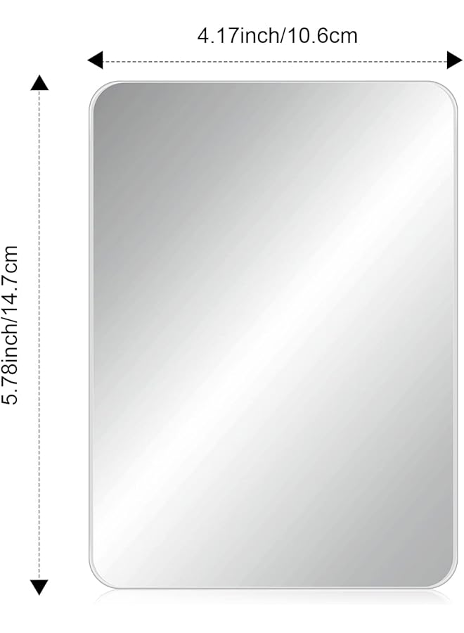 erorex 2 Pcs Magnetic Locker Mirror Small Real Glass Mirror For School Locker Rectangular Locker Accessories Magnetic Makeup Mirror For Bathroom Household Refrigerator Cabinet 4 X 5.8 Inches - Image 2