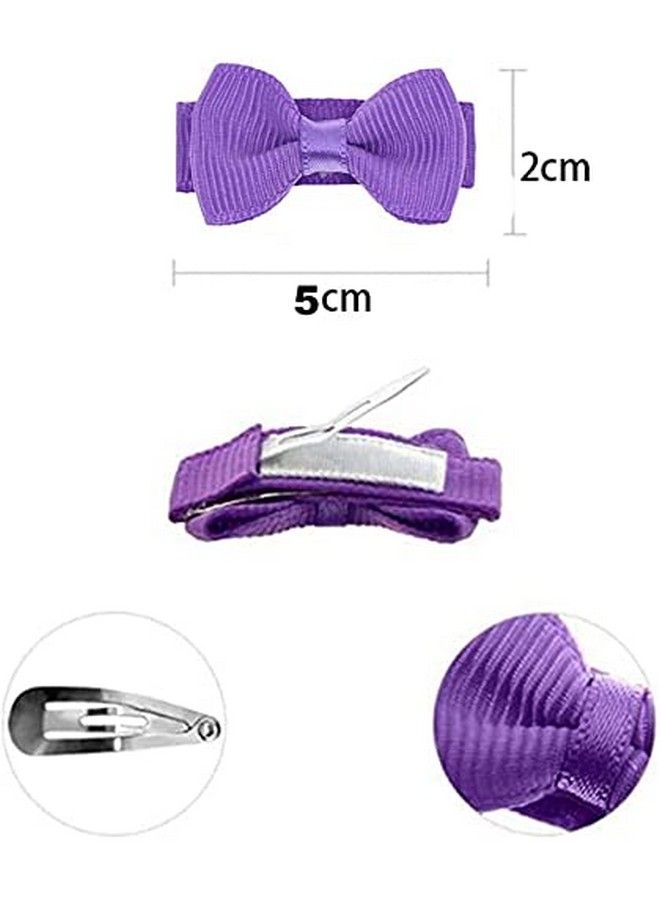 Tergy Baby Girls Snap Hair Clips Tiny Bow Nonslip Hair Clips Mini Bow For Toddlers Newborn Toddler Infants (20Pcs) - Image 4
